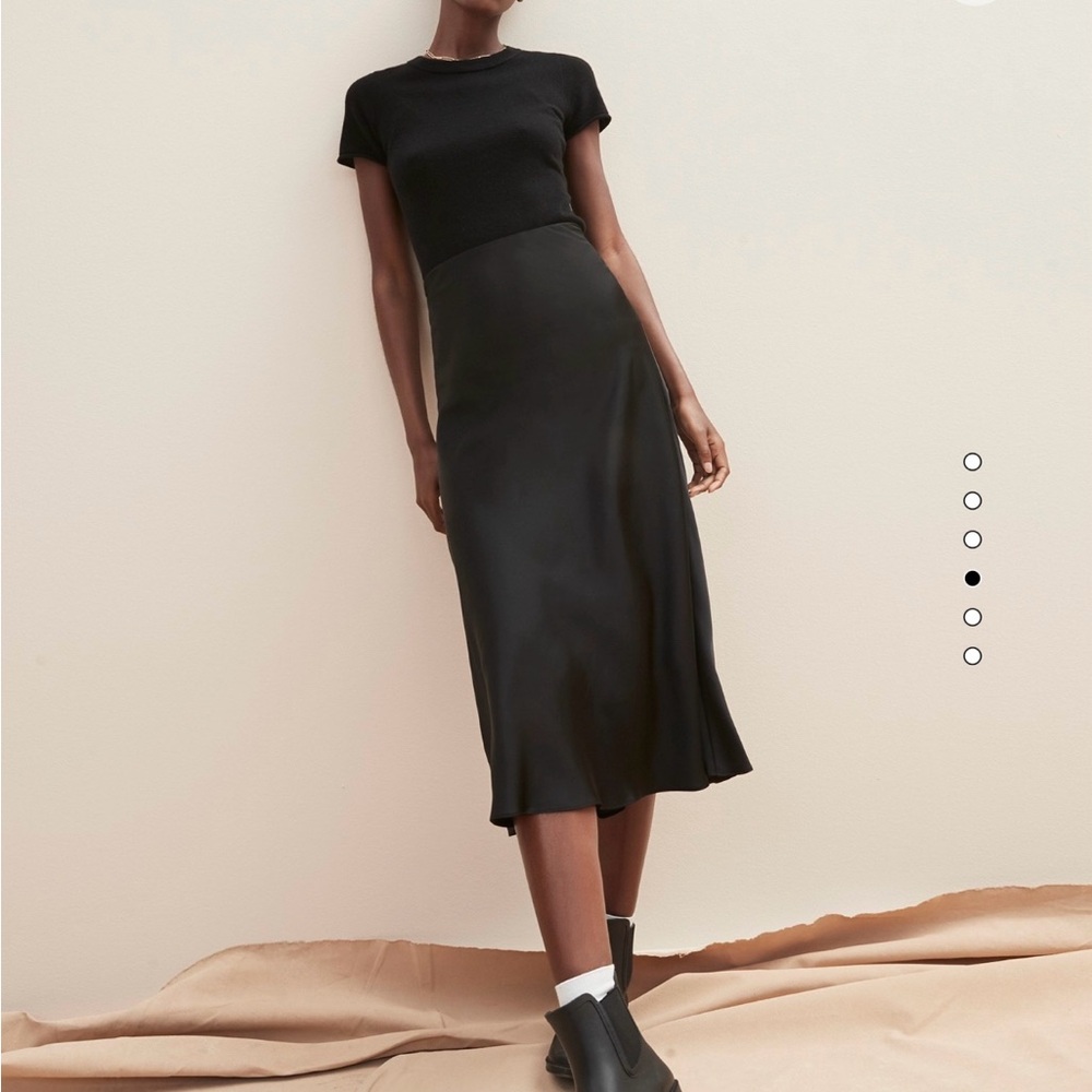 J.crew black slip skirt